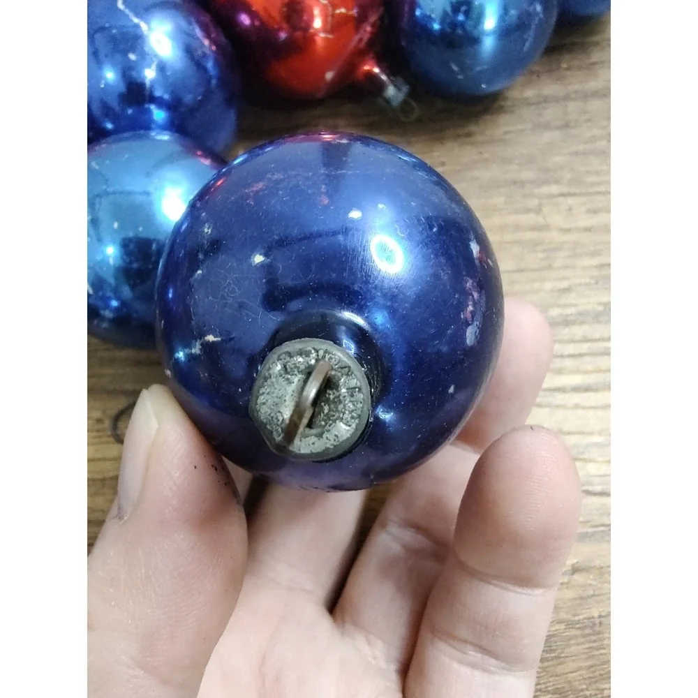 Vintage Mercury Glass Ball Christmas Ornaments 1 25